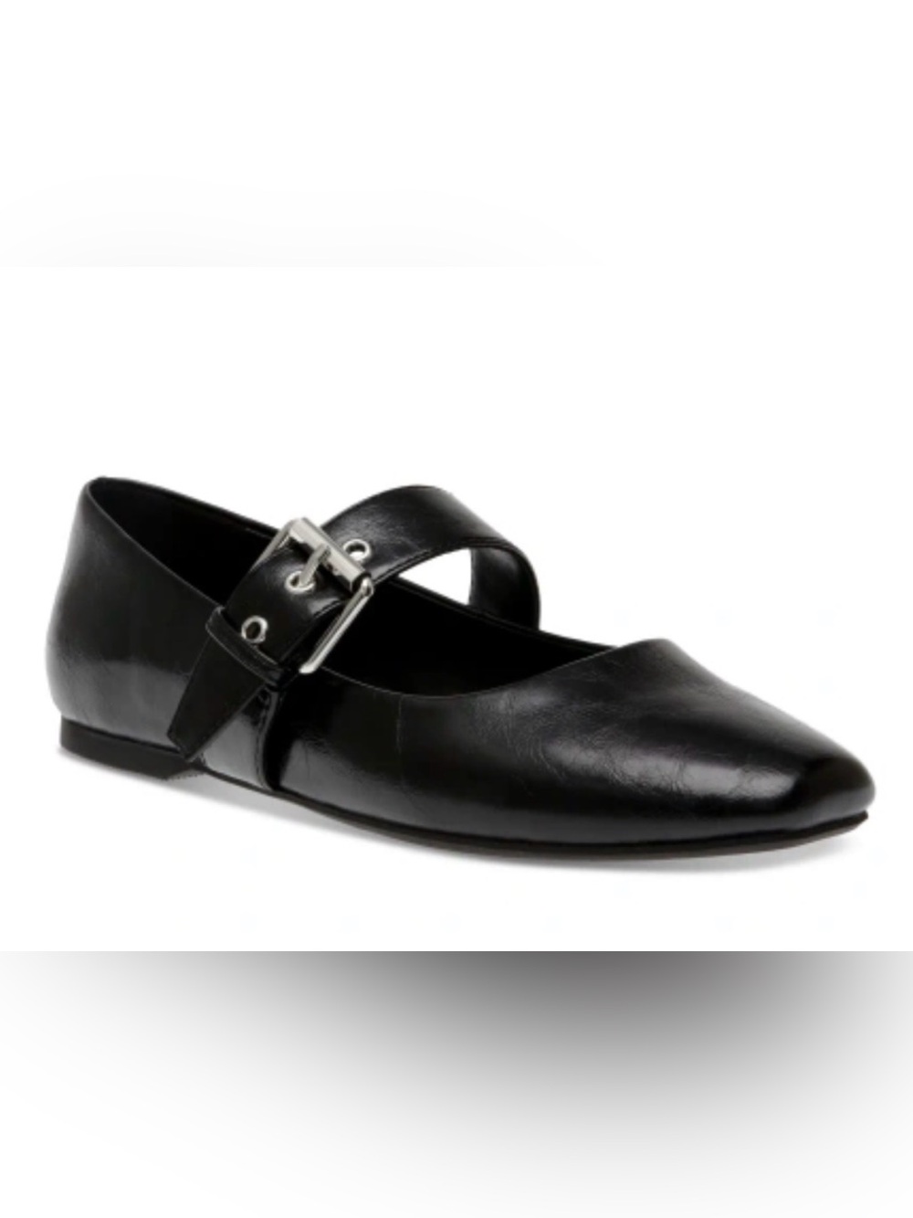 DV Dolce Vita Mellie Buckle Strap Mary Jane Flats Black Patent Size 6
